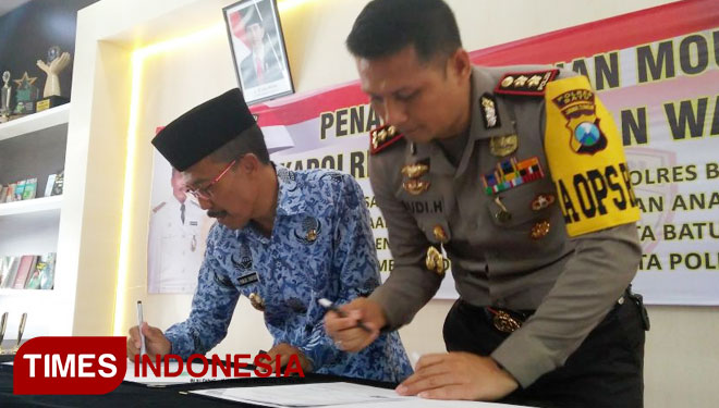 Polres Batu dan Pemkot Batu Sepakati Kerja Sama Pembinaan Calon Polisi