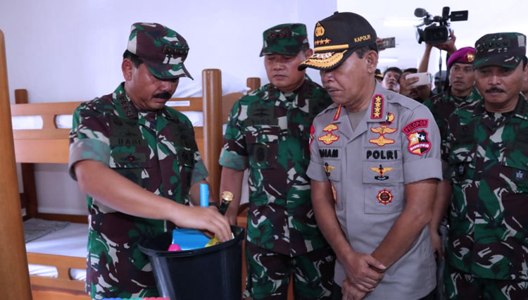 Panglima Tni Dan Kapolri Tinjau Lokasi Observasi Wni Di Pulau Sebaru