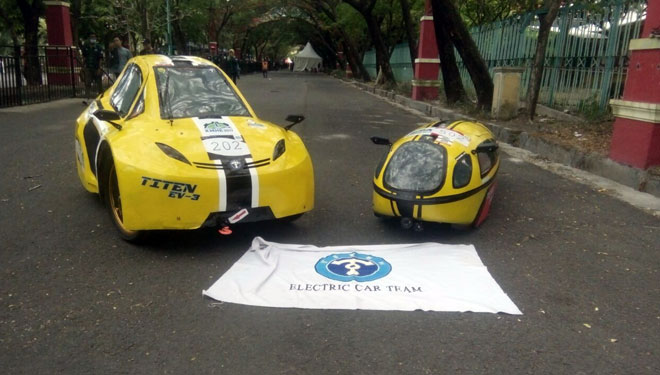 Mobil Listrik Titen EV-3 Buatan Mahasiswa FT Unej Raih Juara