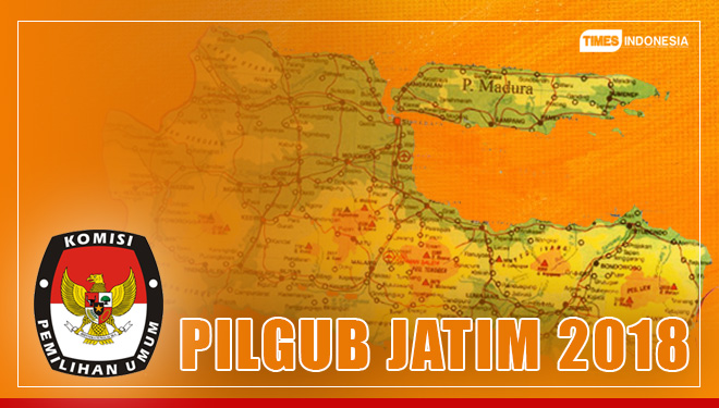 ILUSTRASI: Pilgub Jatim 2018. (Grafis TIMES Indonesia)