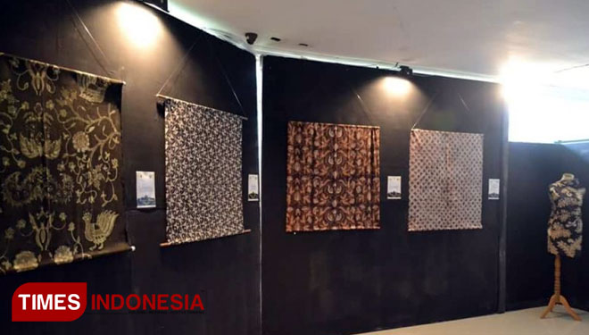 Batik Cap Berbahan Daur Ulang Karya Mahasiswa Kelas Seni Batik Eksperimen Jurusan Seni Desain UM. (FOTO: ajp.TIMES Indonesia)