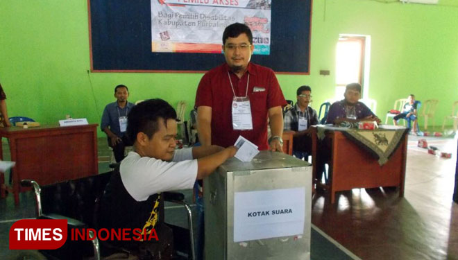 Simulasi Pemilu bagi Disabilitas (FOTO: Dokumen TIMES Indonesia)