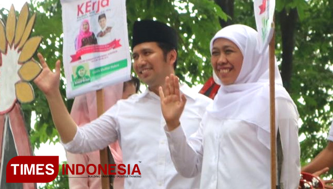Pasangan calon Gubernur dan Wakil Gubernur Jawa Timur 2018, Khofifah Indar Parawansah, Emil Dardak. (Dok TIMES Indonesia)