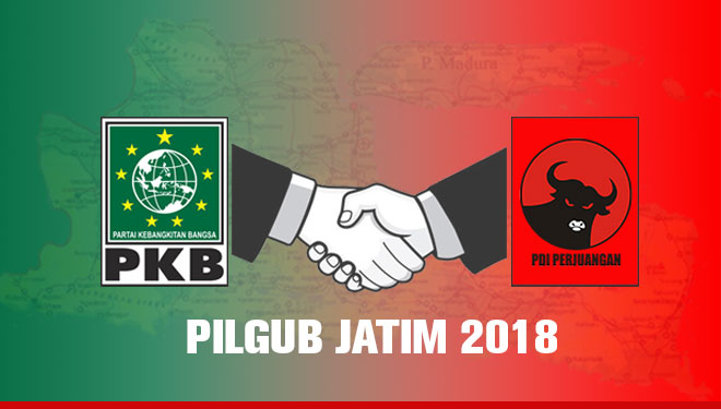 ILUSTRASI - Koalisi PKB dan PDIP (Grafis: TIMES Indonesia)