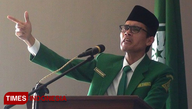 Ketua PC GP Ansor Banyuwangi, H Syukron Makmun Hidayat. (FOTO: Syamsul Arifin/ TIMES Indonesia)