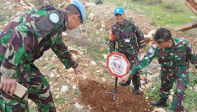 Patroli Indobatt Kembali Temukan Peledak di Distrik Az Zaqqiyah Lebanon