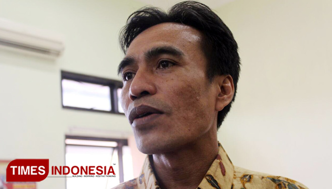 Kepala Pusat Pengembangan Perfilman (Pusbangfilm) Kemendikbud, Maman Wijaya saa ditemui di P4TK PPKn dan IPS Kota Batu, Rabu (14/2/2018). (FOTO: Ferry/TIMES Indonesia)