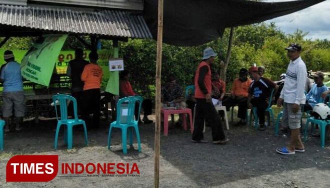 Suasana pemilihan Jogo Tirto di Desa Kaliploso, Kecamatan Cluring, Banyuwangi. (Foto : Syamsul Arifin/ TIMES Indonesia)