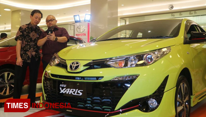New Yaris tampil lebih sporty dan menawan, saat peluncuran di Surabaya (FOTO: Lely Yuana/TIMES Indonesia)