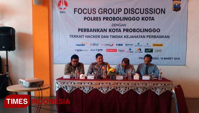 Perbankan dan Polresta Probolinggo membahas kejahatan perbankan (FOTO: Iqbal/ TIMES Indonesia)