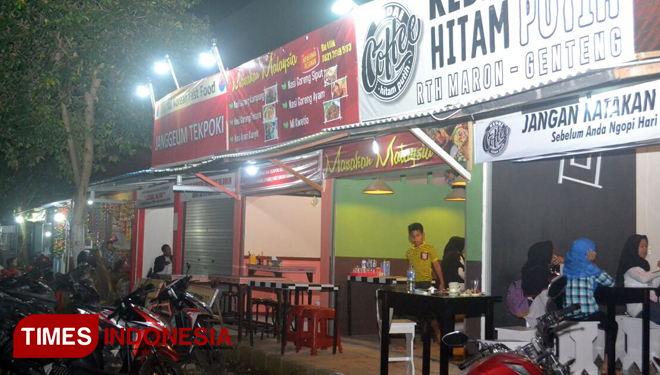  Lokasi Kuliner yang ada di RTH Maron, Genteng, Banyuwangi.(FOTO: Erwin Wahyudi/TIMES Indonesia)