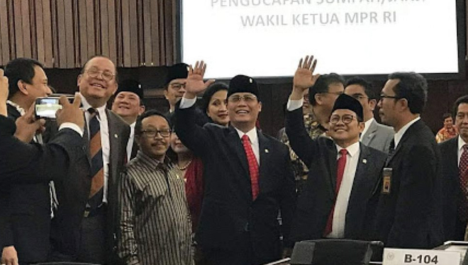 Abdul Muhaimin Iskandar setelah Prosesi pelantikannya sebagai wakil Ketua MPR RI (FOTO :Istimewa)