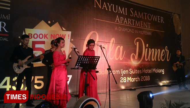 Suasana gala dinner investor Nayumi Samtower di Ijen Suites (FOTO: Imadudin M/ TIMES Indonesia)