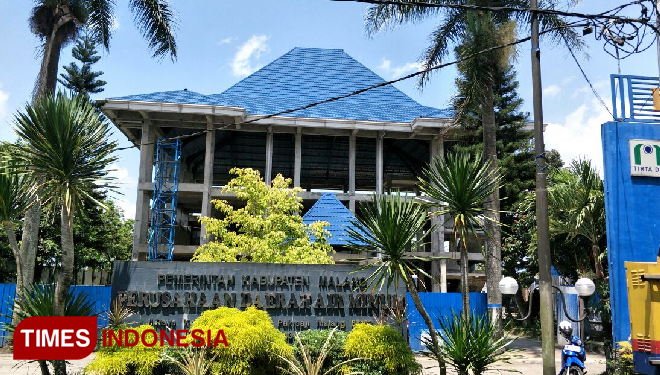 Gedung baru PDAM Kabupaten Malang  sudah selesai tahap pertama. Tahap kedua menunggu lelang.(FOTO: Widodo Irianto/TIMES Indonesia)