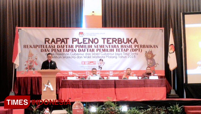 KPU Kota Malang Tetapkan 600.646 DPT