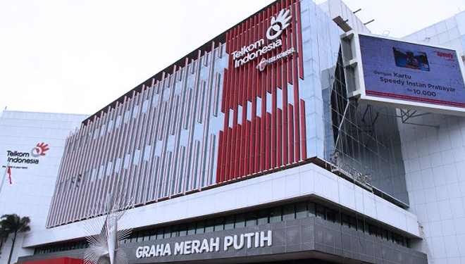 Gedung GRAHA Merah Putih Kantor Pusat PT Telkom Indonesia, di Bandung. (FOTO: annualreport.id)