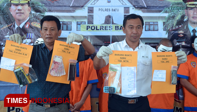 Polres Batu Tangkap 8 Pelaku Kejahatan Narkoba