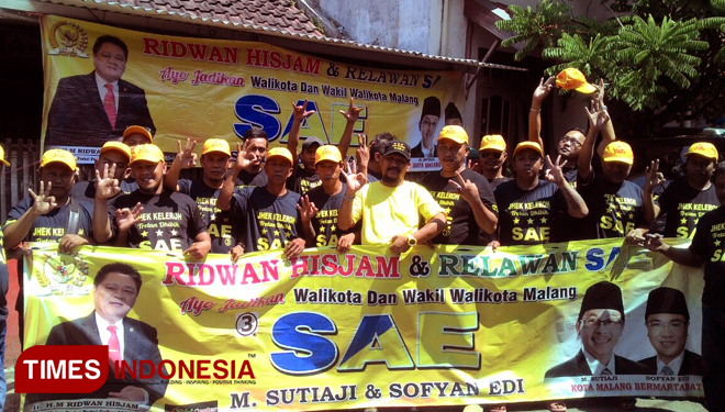 Jok Kleroh Tretan Dhibig mendeklarasikaj dukungan pada Paslon SAE (FOTO: Imadudin M/TIMES Indonesia)