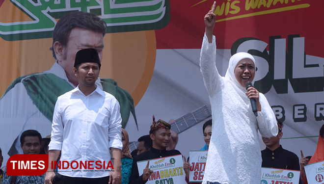 Gubernur dan Wakil Gubernur Jawa Timur Terpilih, Khofifah Indar Parawansa dan Emil Dardak (FOTO: Dok. TIMES Indonesia)