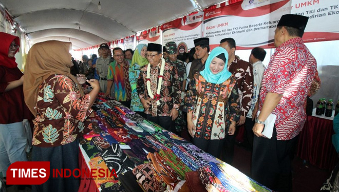 Expo Pekerja Migran Indonesia (PMI) di Nglegok Kabupaten Blitar. (FOTO: AJP TIMES indonesia)