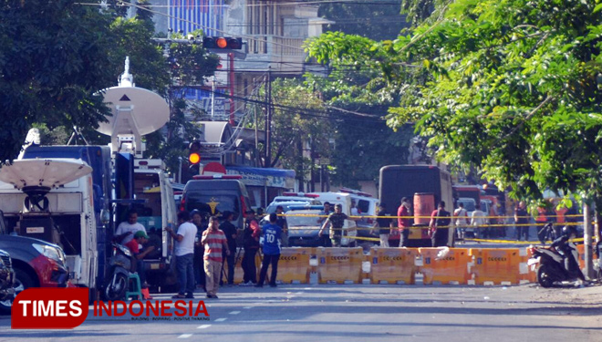 Suasana lokasi Gereja Santa Maria Tak Bercela setelah dilakukan penseterilan. (FOTO : Adhitya Hendra/TIMES Indonesia)