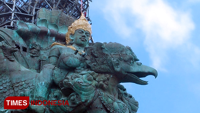 Patung Garuda Wisnu Kencana (GWK) yang berlokasi di Bukit Unggasan, Jimbaran, Bali. Patung tertinggi di dunia ini diresmikan pada 22 September 2018. (foto: dok. TIMES Indonesia)
