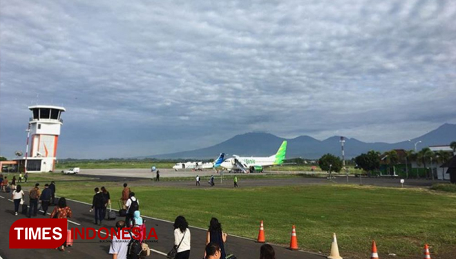 Pesawat Citilink di Bandara Banyuwangi. (FOTO: Humas Pemkab Banyuwangi for TIMES Indonesia)