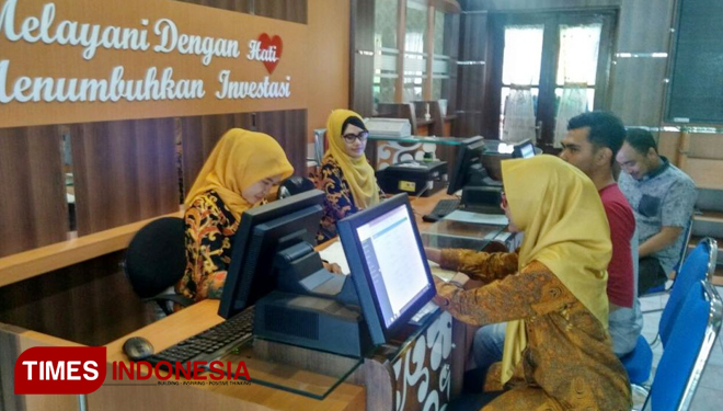 Ruang layanan Dinas Penanaman Modal dan Pelayanan Terpadu Satu Pintu (DPMPTSP) Kabupaten Probolinggo (FOTO: Iqbal/TIMES Indonesia)