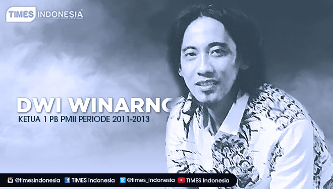 Dwi Winarno . Ketua 1 PB PMII periode 2011-2013 (FOTO: twitter.com/dwiewins / Grafis: TIMES Indonesia)