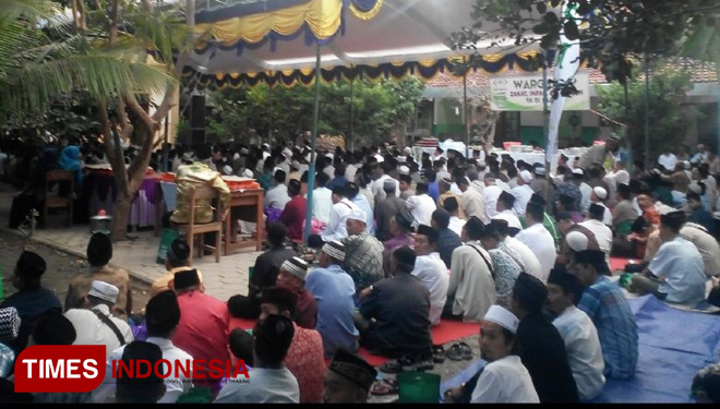 Suasana buka bersama meluarga besar NU dan imam masjid/mushala se Kota Madiun. (Foto: pamula/TIMES Indonesia)