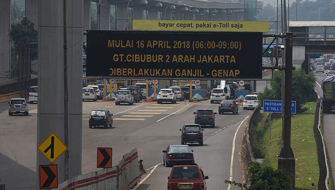 Ganjil Genap di Pintu Tol Tak Berlaku Selama Cuti Lebaran 2018