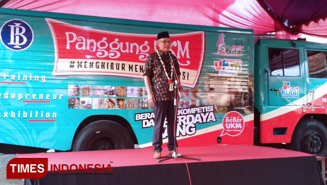 Launching Panggung UKM di Desa Gogodeso, Kanigoro Kabupaten Blitar (FOTO: Istimewa/ TIMES Indonesia)
