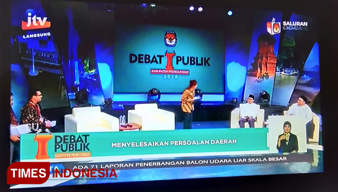 Debat publik Calon Bupati dan Wakil Bupati Probolinggo di Surabaya, hanya dihadiri satu Paslon. (FOTO: Dicko W/TIMES Indonesia)