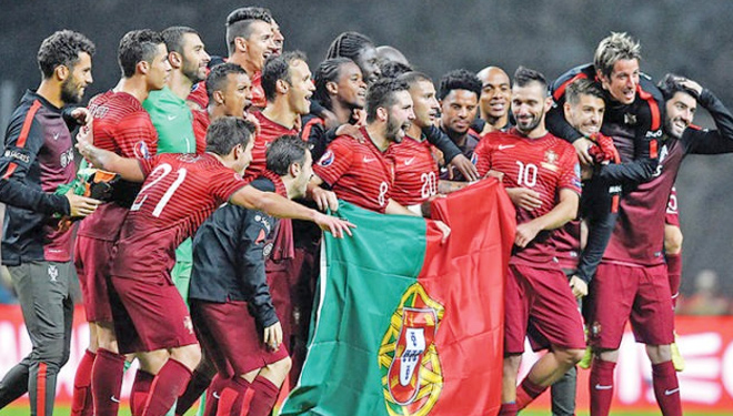 Selebrasi para pemain Portugal. (FOTO: Istimewa)