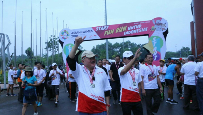 Kegiatan Fun Run yang dilaksanakan di Jakabaring Sport City (JSC). (FOTO: Istimewa)