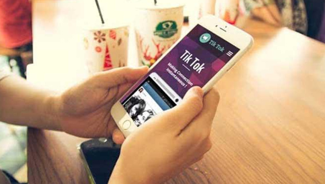 Aplikasi Tik Tok. (FOTO: Cantika)