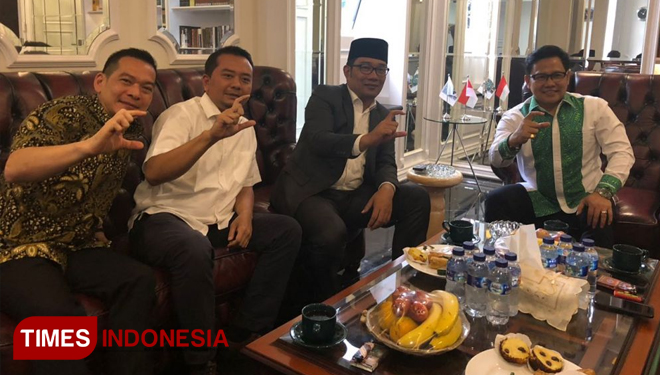 Cak Imin Together with Ridwan Kamil, Syaiful Huda and Daniel Johan (PHOTO: JOIN For Times Indonesia)