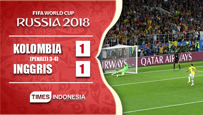 England depak Colombia via penalty shootout (GRAPHIC: TIMES Indonesia)