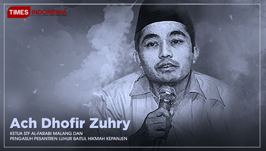Ach Dhofir Zuhry, pendiri STF AL-FARABI dan pengasuh Pesantren Luhur Baitul Hikmah Kepanjen-Malang. (Grafis: TIMES Indonesia)