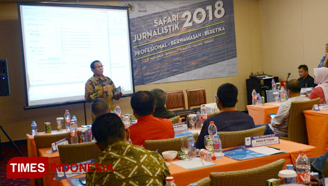 (PWI) Malang Raya menggelar Safari Jurnalistik untuk meningkatkan kompetensi wartawan. (FOTO: Adhitya Hendra/TIMES Indonesia)