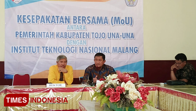 Penandatangan Kerjasama ITN Malang dengan Kabupaten Tojo Una-Una. (FOTO: Imadudin M/TIMES Indonesia)