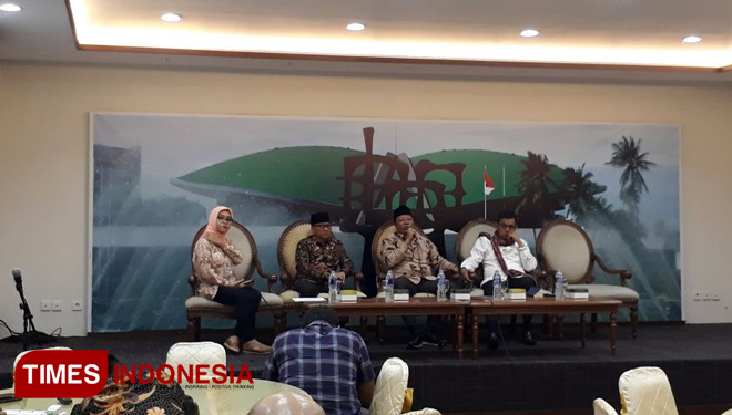 Diskusi 'Menakar Cawapres 2019, Parpol Koalisi Pecah Kongsi atau Tetap Solid' (FOTO: Alfi Dimyati/Times Indonesia)