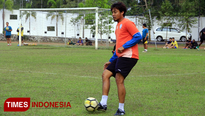 Mantan pemain Sriwijaya FC, Hamka Hamzah kembali memperkuat Arema FC di putaran kedua Liga 1 musim 2018 (FOTO: Tria Adha/Times Indonesia)