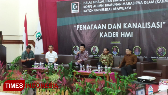 Suasana dialog kebangsaan dan Halal BI halal KAHMI UB. (FOTO: Imadudin M/TIMES Indonesia)