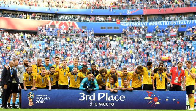 Kalahkan Inggris, Timnas Belgia berhasil meraih juara 3 di Piala Dunia 2018. (FOTO. FIFA.com)