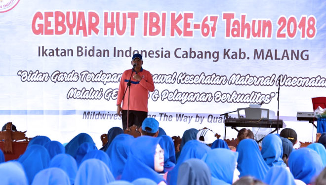 Peringatan HUT ke 67 IBI Kabupaten Malang, bupati berharap ada kontribusi untuk pembangunan kesehatan. (FOTO: Istimewa)