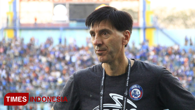 Pelatih Arema FC musim 2018, Milan Petrovic. (FOTO: Dok. TIMES Indonesia)