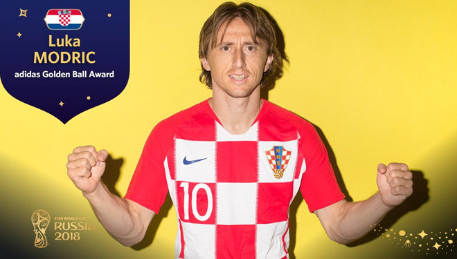 Luka Modric menjadi Pemain Terbaik Piala Dunia 2018 (Foto: FIFA)