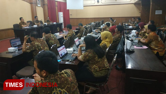 Pelatihan admin webside oleh Diskominfo Pemkab Blitar (FOTO: AJP/TIMES Indonesia)