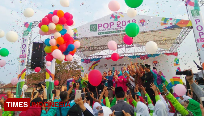 Perhelatan Pekan Olahraga Perempuan (POP) 2018 di Tulungagung. (FOTO: Istimewa)